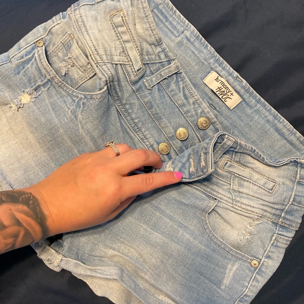 Harmony and havocc high waisted jean shorts
